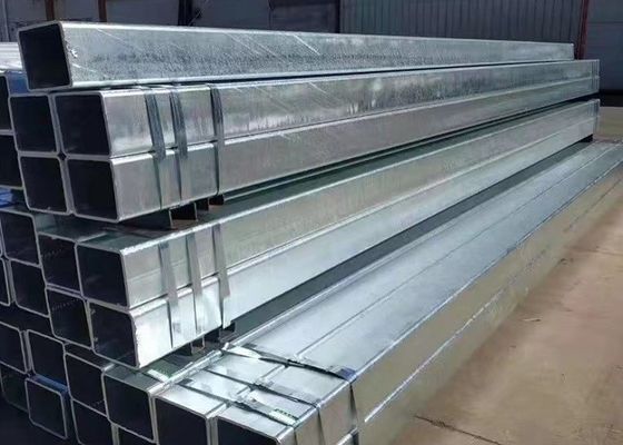 গ্যালভানাইজড স্টিলের ফাঁকা বিভাগ ASTM JIS GB স্ট্যান্ডার্ড 1-12m দৈর্ঘ্য 5-400mm অভ্যন্তরীণ ব্যাসার্ধ ফাঁকা প্রোফাইল