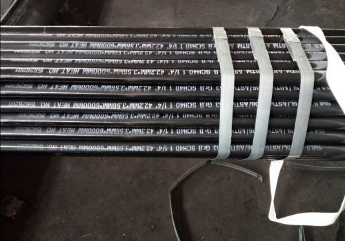 ASTM A53 গ্রেড B ERW ইস্পাত পাইপ কালো পেইন্টিং সঙ্গে