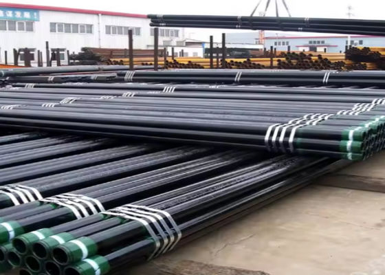 API5CT N80 L80 P110 বেস পাইপ উপাদান কাস্টমাইজড NDT HT এর জন্য FBE লেপযুক্ত স্টিলের কেসিং পাইপ