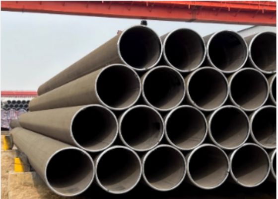 X65 LSAW ইস্পাত পাইপ যার অনুদৈর্ঘ্য ঢালাই লাইন এবং OD 355.6mm-2320mm