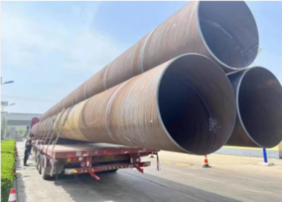 নির্মাণ এবং তেল সরবরাহের জন্য 6M 12M কার্বন SSAW ইস্পাত পাইপ