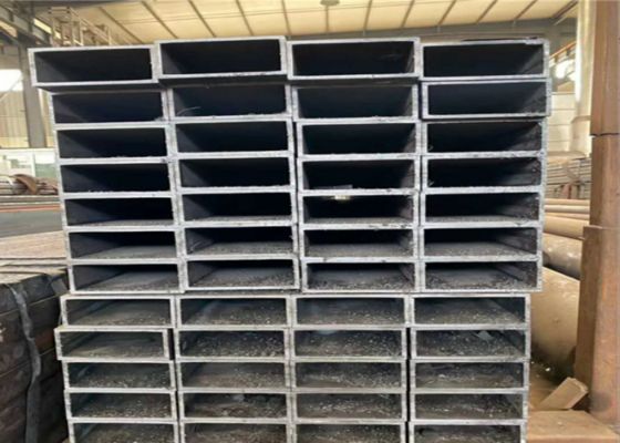 S235JR ইস্পাত ফাঁপা সেকশন ১৫-১০০০মিমি OD কালো আয়তক্ষেত্রাকার