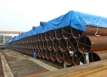 355.6mm-2320mm বাইরের ব্যাসার্ধ 5mm-50mm প্রাচীর বেধ এবং টেকসই তরল পরিবহন জন্য 3PE লেপ সঙ্গে LSAW ইস্পাত পাইপ